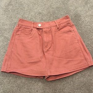 Pink Denim Skorts